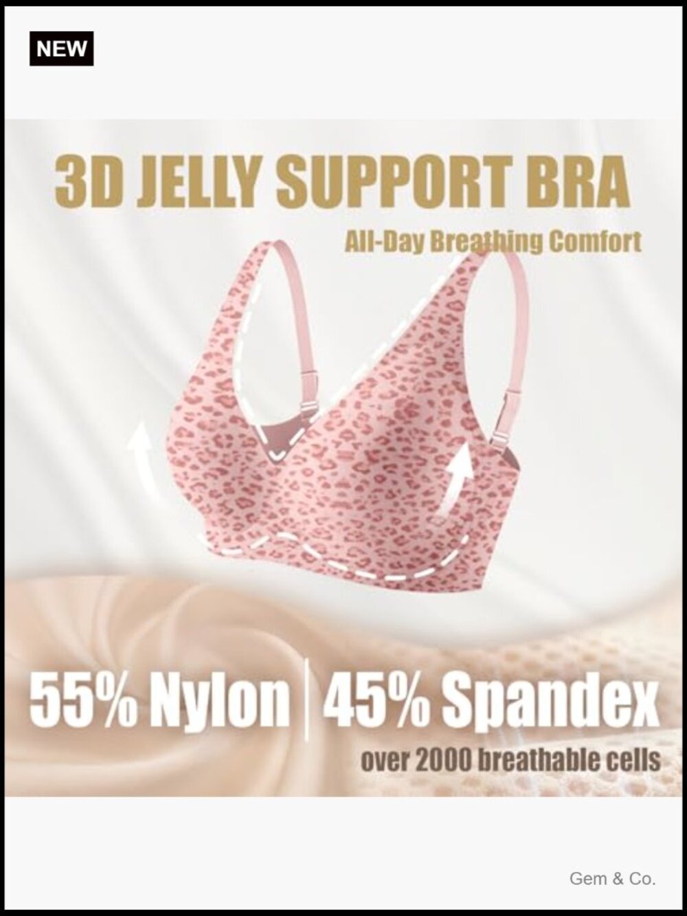 Wireless Plunge Bralette - Seamless Push Up Bra No Underwire View 4